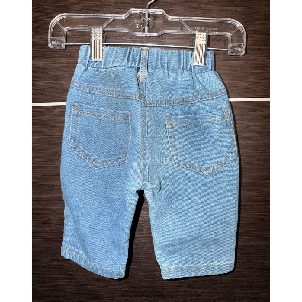 Distressed Blue Jean with Polka Dots Girls 2T No Tag/Brand European